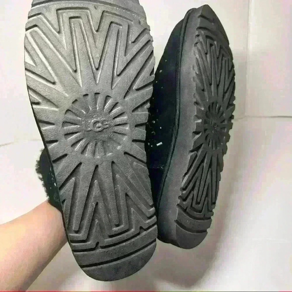 UGG Classic Galaxy Mini Bling Boots Black Suede Women’s Sz 7 MSRP&180 - Picture 8 of 13